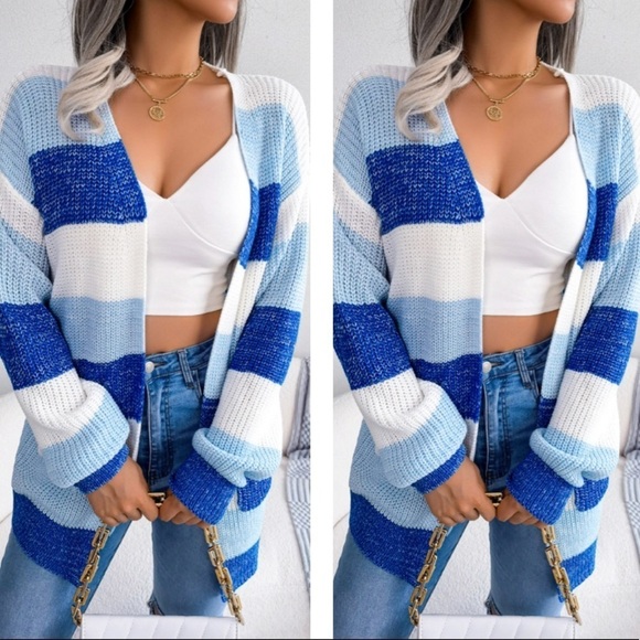 Warm Whisper Cozy Striped Cardigan - Picture 1 of 4